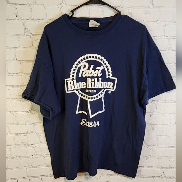 Men's Port & Company "Pabst Blue Ribbon shirt, size large - Picture 1 of 3